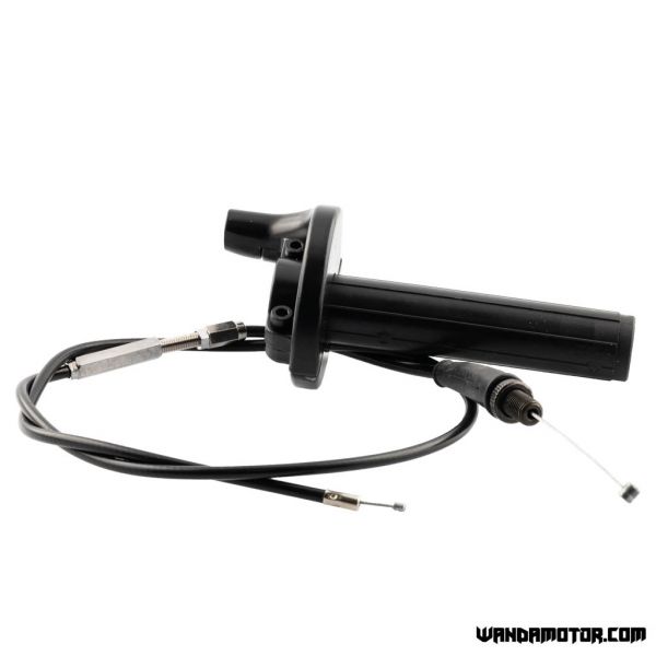 Quick action throttle black with cable
